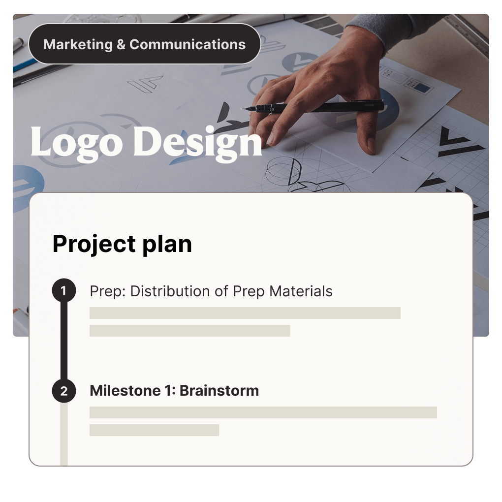 Product illustration of a logo design project Product illustration of a logo design project
